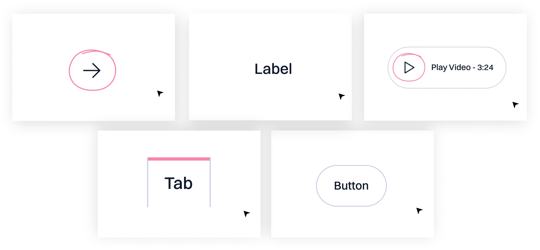UI components and interactions